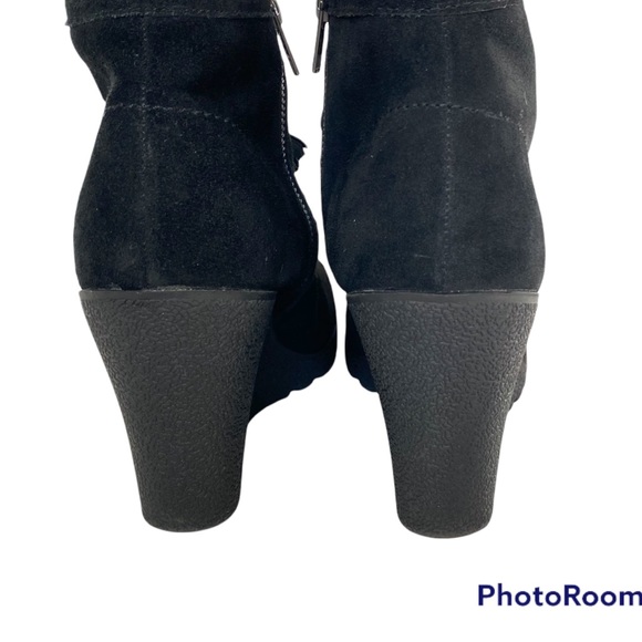 MIA | Black Brisk Wedge Boots - Picture 7 of 11